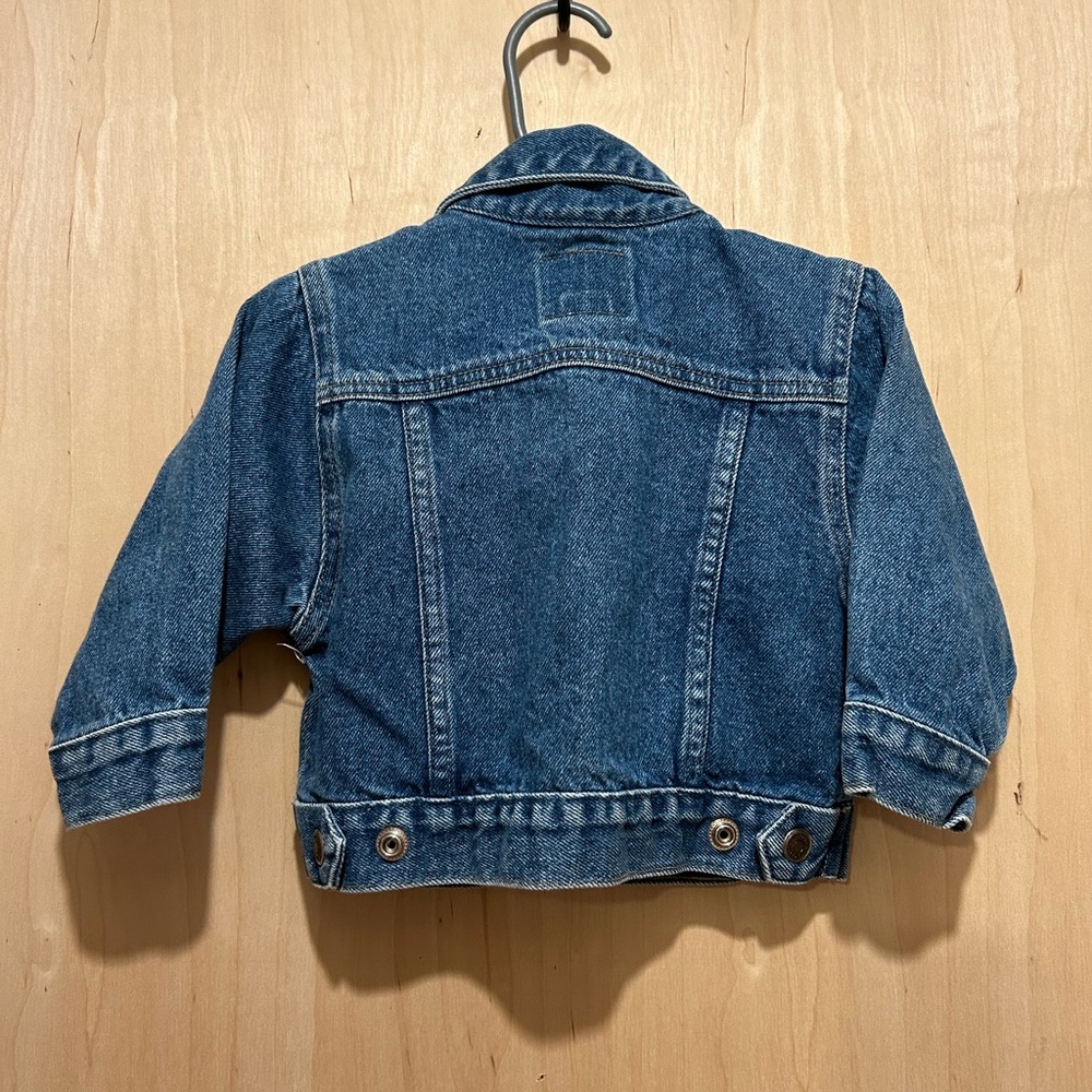 VINTAGE Baby Blue Denim Jacket 12M - Picture 2 of 6